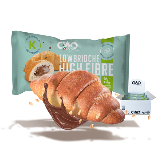 Lowbrioche Ripieno con Crema Proteica al Cacao • (Box da 6)